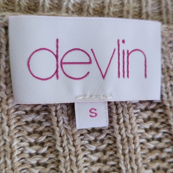 REVOLVE Devlin Beige Textured Crew Neck Balloon Sleeve Sweater Small - Picture 5 of 6